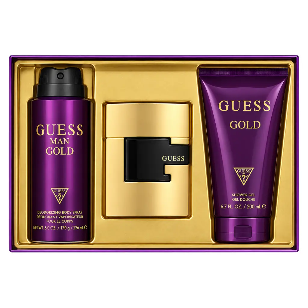 Set Guess Gold 3pc 75ml + Body Wash + Body Spray