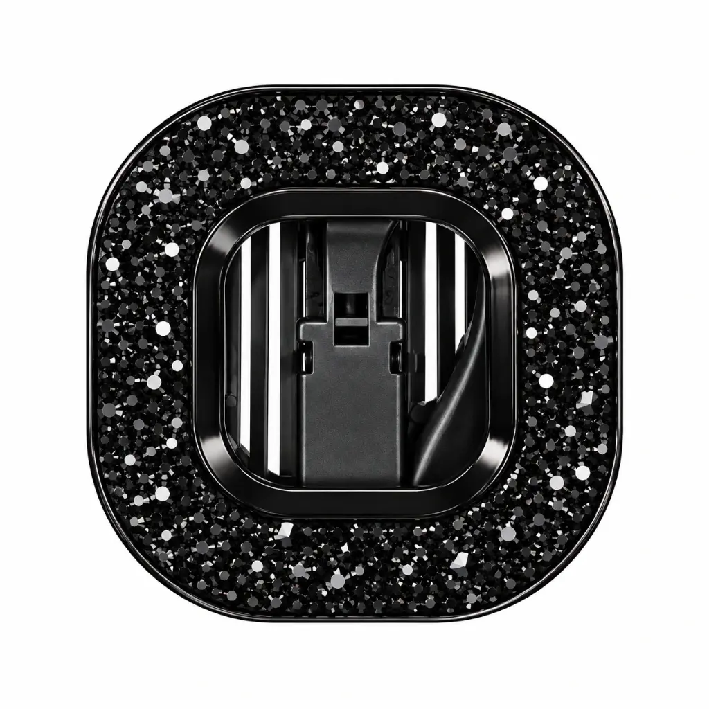 Porta Fragancia Black Glitter