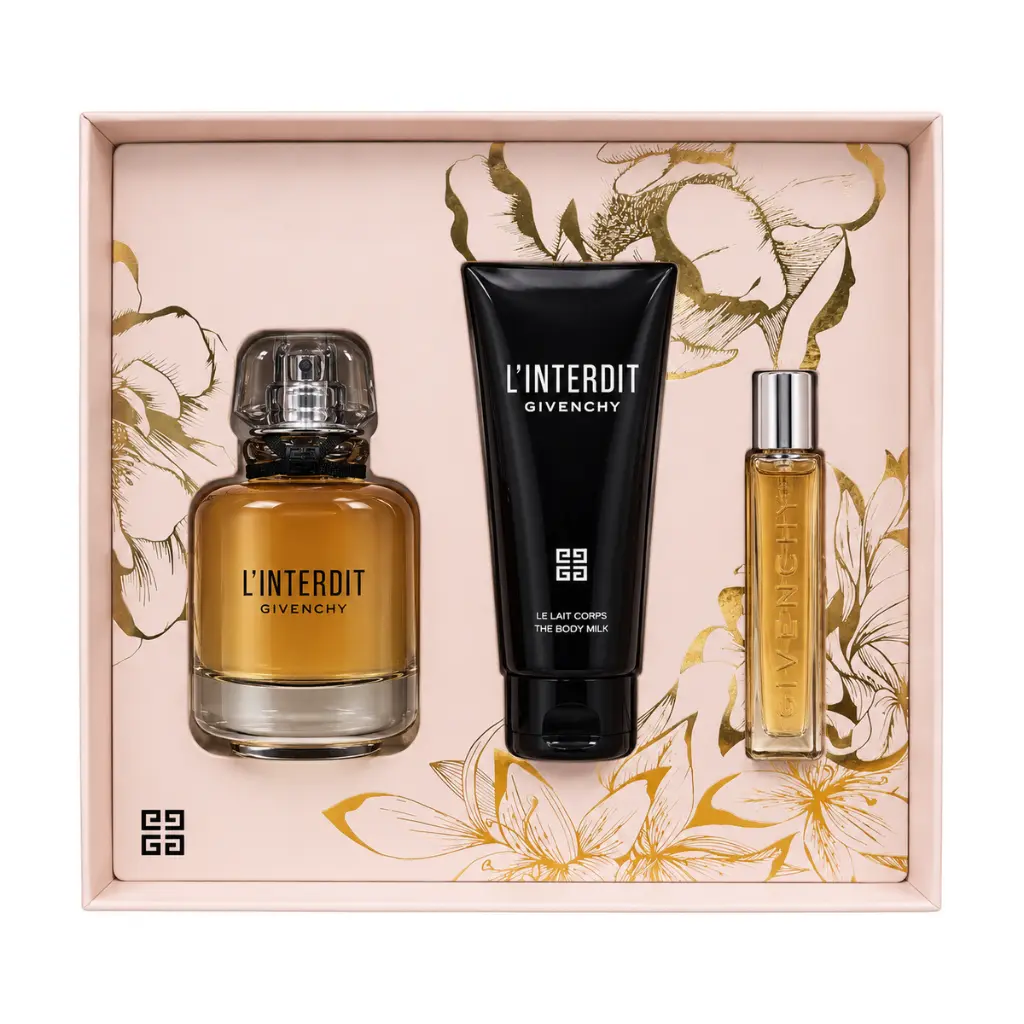Set Givenchy L'interdit Rouge 3P 80ml Edp + 12.5ml + Body Milk 75ml 
