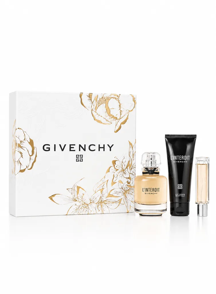 Set Givenchy L'interdit 3P Edp 80ml + 12.5ml + Body Milk 75ml