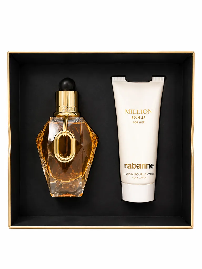 Set Paco Rabanne Million Gold for Her 2P Edp 90ml + Body Lotion 100ml