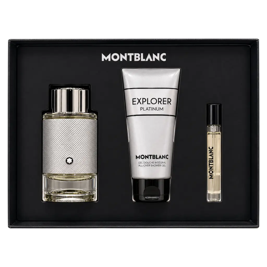 Set Mont Blanc Explorer Platinum 3P Edp 100ml + Shower Gel + 7.5 ml