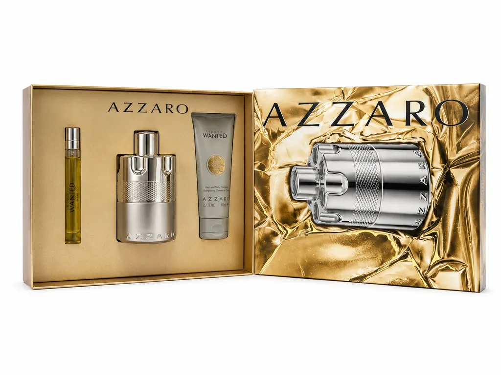 Set Azzaro Wanted Eau de Parfum 3P 100ml + Shampoo 75ml + 10ml