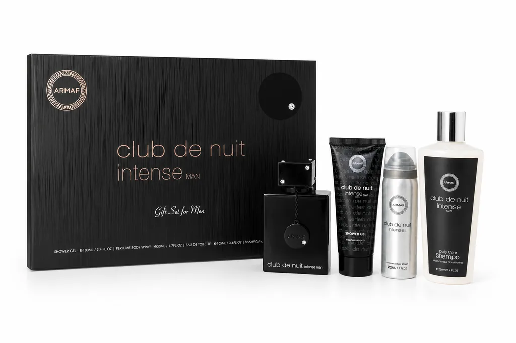 Set Armaf Club de Nuit Intense 4P Edt 105ml + Body Spray 50ml + Shampoo 250ml + Shower Gel 100ml