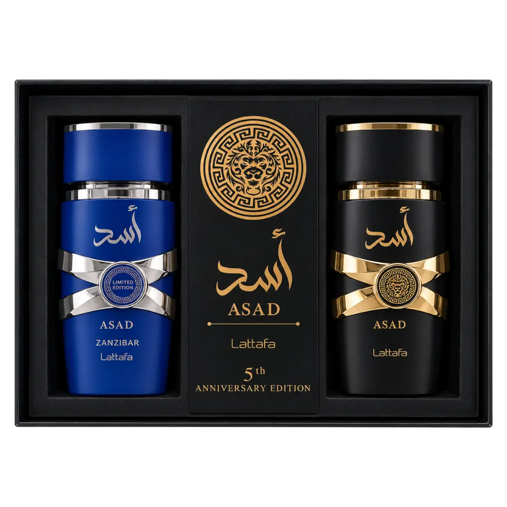 Set Lattafa Asad 2P Asad Edp 100ml + Asad Zanzibar Edp 100ml