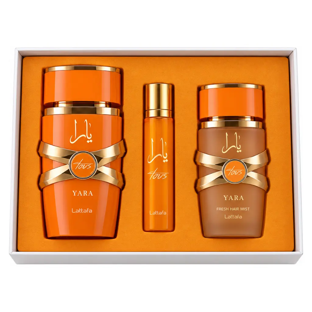 Set Lattafa Yara Tous 3P Edp 100ml + Edp 12ml + Hair Mist 50ml