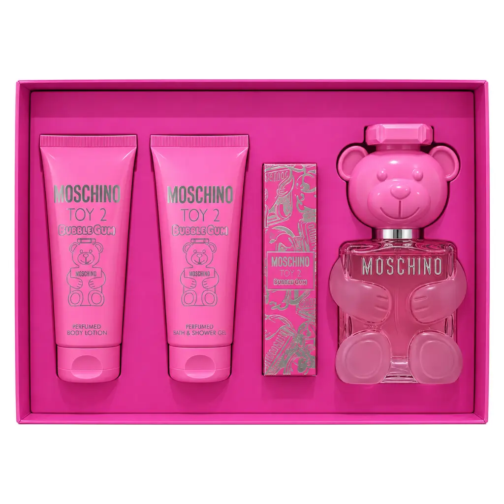 Set Moschino Toy 2 Bubble Gum 4P Edt 100ml + Edt 10ml + Shower Gel 100ml + Body Lotion 100ml