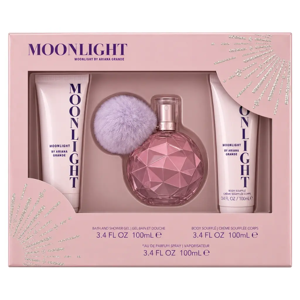 Set Ariana Grande Moonlight 3P Edp 100ml + Shower Gel 100ml + Body Souffle 100ml