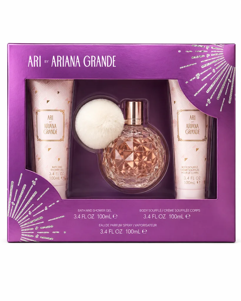 Set Ariana Grande Ari 3P Edp 100ml + Shower Gel 100ml + Body Souffle 100ml