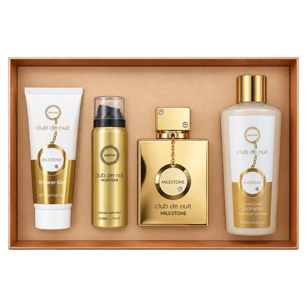 Set Armaf Club de Nuit Milestone 4p Edp 105ml + Shower Gel 100ml + Body Spray 50ml + Shampoo 250ml