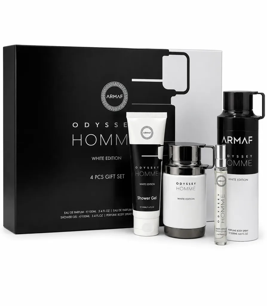Set Armaf Odyssey White 4P Edp 100ml + Edp 10ml + Shower Gel 100ml + Body Spray 200ml