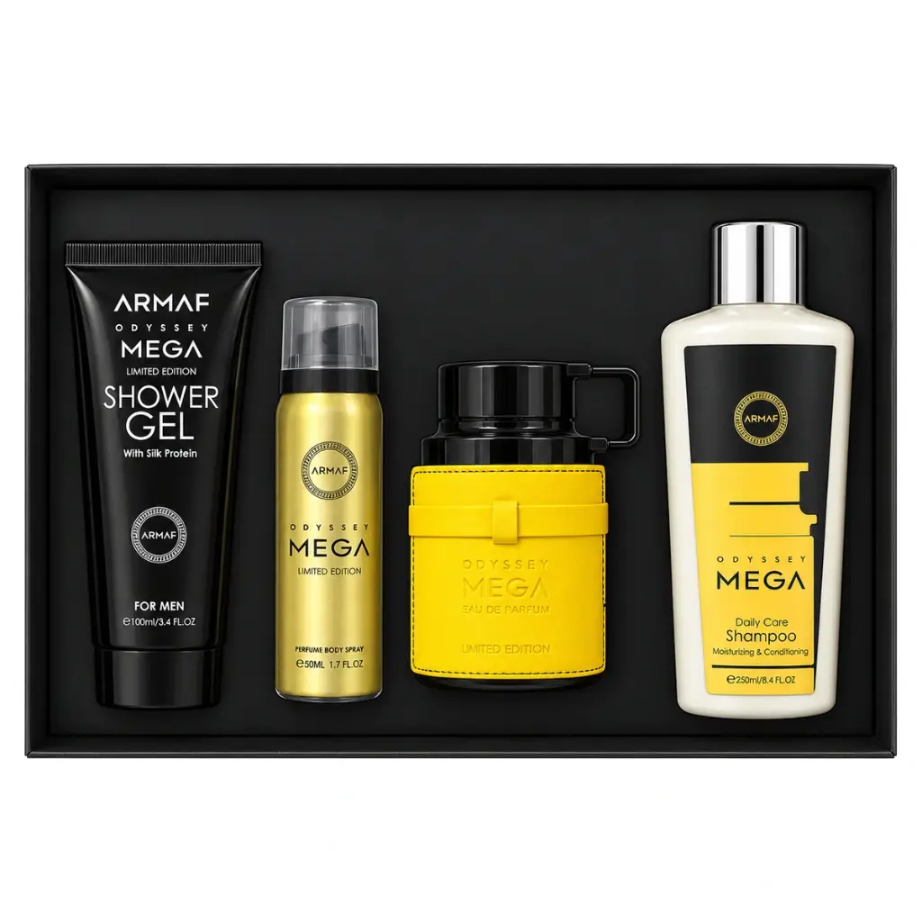 Set Armaf Odyssey Mega 4P Edp 100ml + Shower Gel 100ml + Body Spray 50ml + Sampoo 250ml