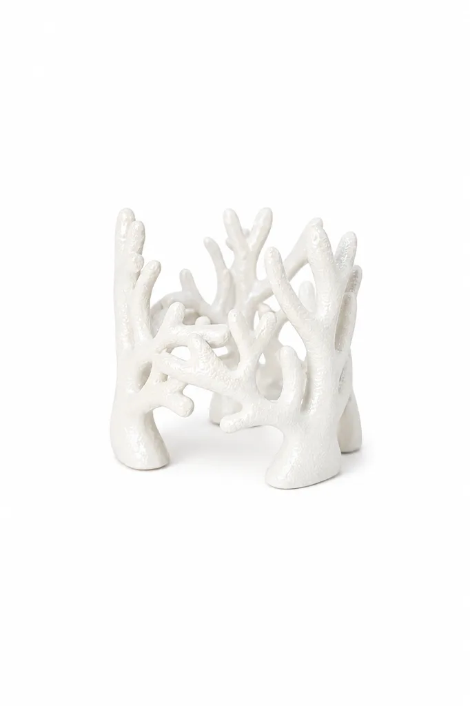 Porta Candela Coral Pedestal